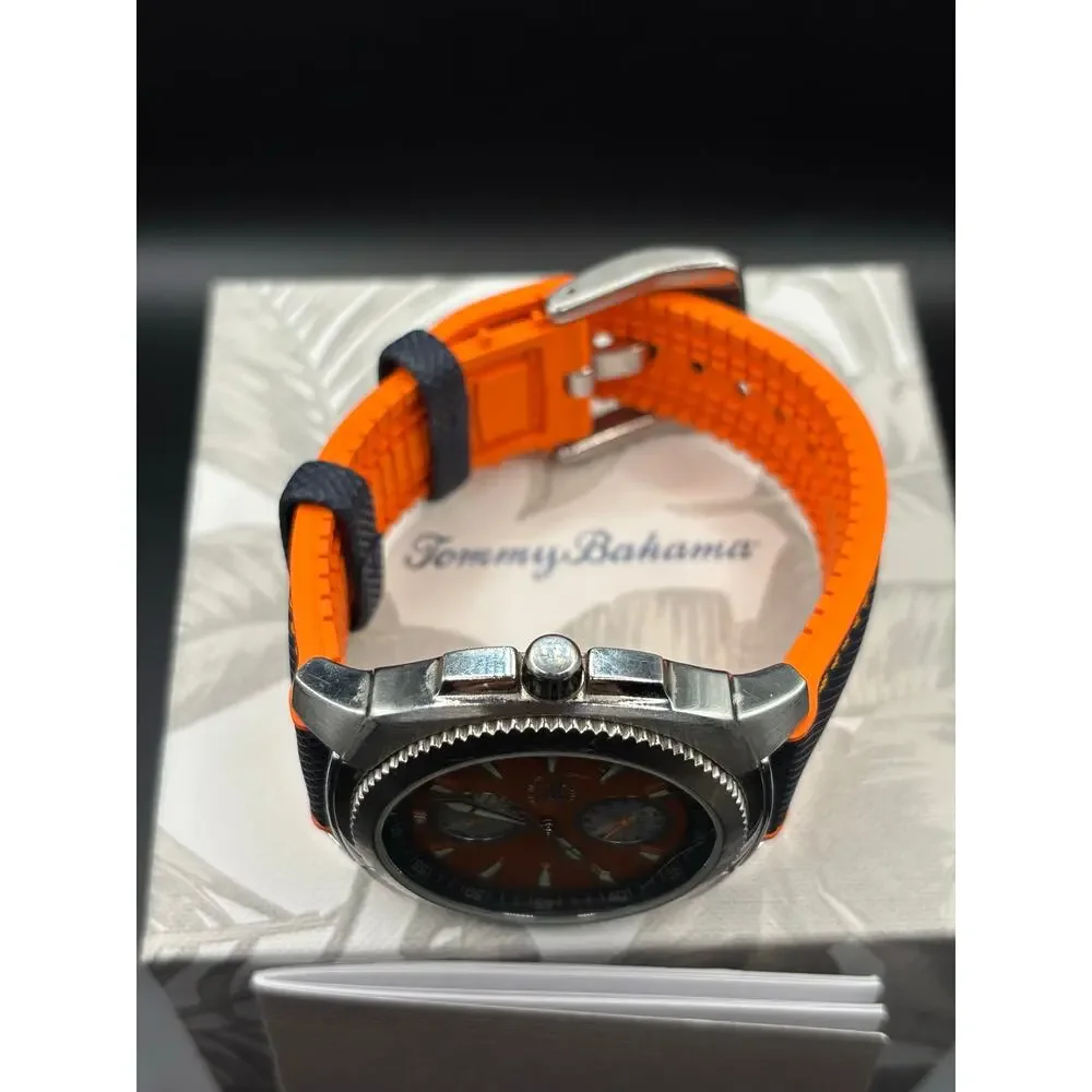Tommy Bahama Relax RLX1057 A126 Orange Dial 24 Hour 100M 43mm Men’s Watch